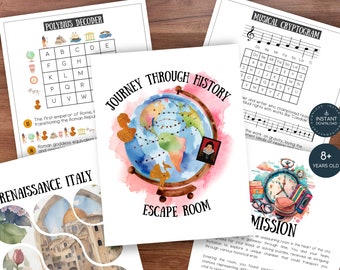 Escape Room Imprimible Escape Room para niños Kit de escape Room Escape Room para adolescentes Búsqueda del tesoro Cumpleaños Búsqueda del tesoro para niños Juego de pijamas