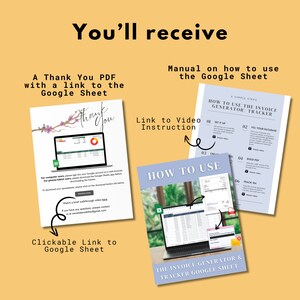Invoice and Receipt Generator Google Spreadsheet for Small Business Payment Tracker Automated Invoice Creator Automated Email Receipt PDF