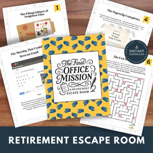Retirement Escape Room for Office Farewell Game, Office Game Team Building, Retirement Party Game Adventure Theme, Work Farewell, Work Game