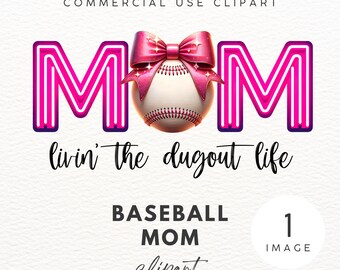 Rosa Baseball Mama PNG, Sport Mama Zitate für Shirt, Kokette Bogen Baseball Design, Spieltag Mama Sublimation, Sport Mama, Baseball Mama PNG