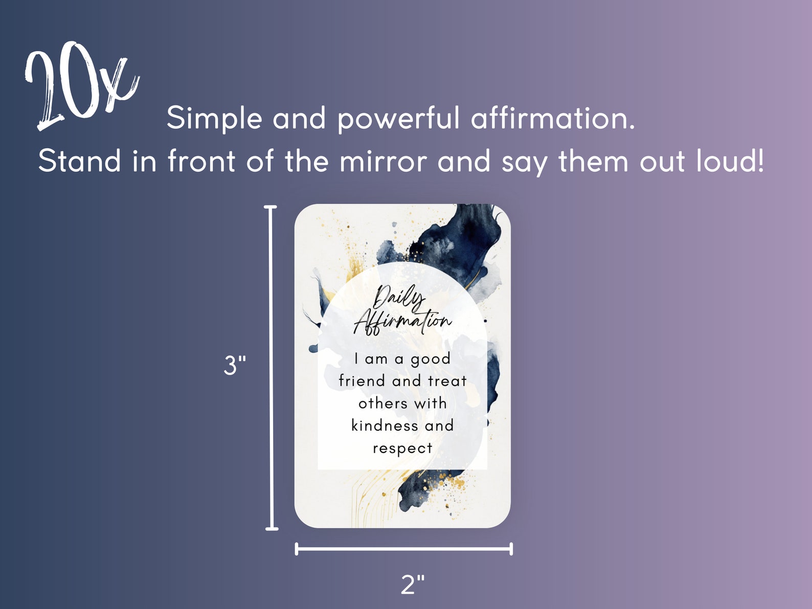 Affirmation Mirror Cards INSTANT DOWNLOAD Printable Quote - Etsy
