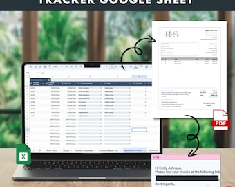 Invoice Generator and Tracker Google Spreadsheet for Small Business Payment Tracker Automated Invoice Creator Automated Email PDF Invoicing