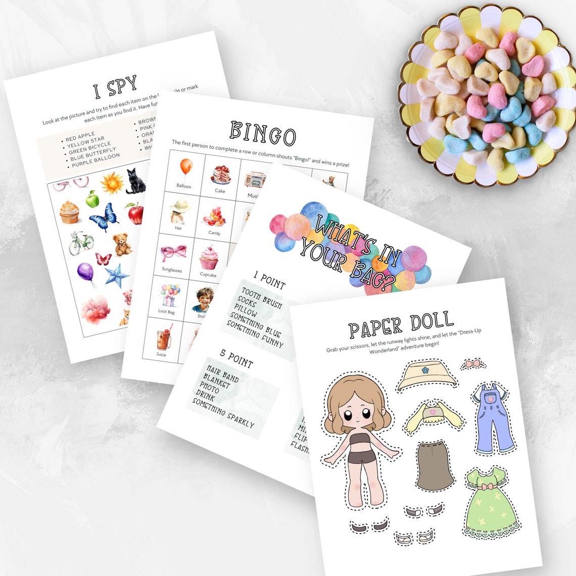 Sleepover Party Games Printable for Girls, Fun Kids Activity Sheets ...