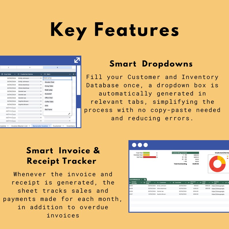 Invoice Template Google Sheets Small Business Tools Freelancer Tools Automated Invoice System Digital Receipt Maker Professional Invoice Maker Easy Invoice Creator Business Invoice Template
