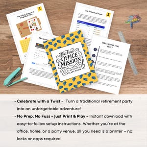 Printable Retirement Escape Room Game for Office Farewell Party and Team Building Activity