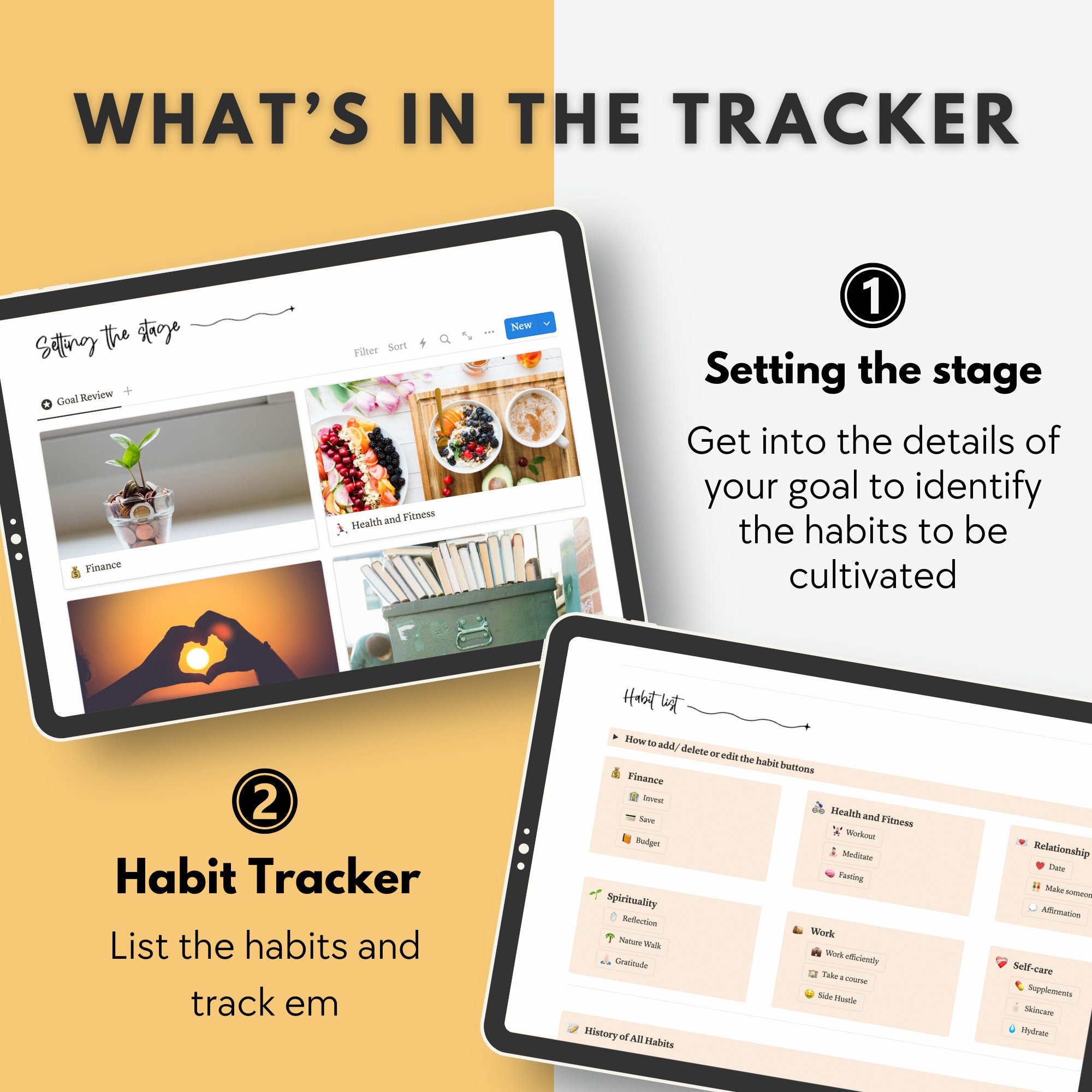 Notion Habit Tracker Template for Planner Habit Tracker Notion Goal ...