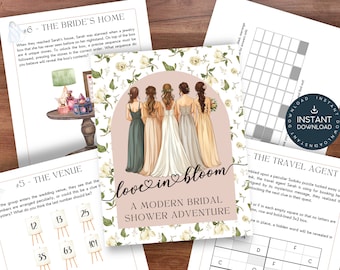 Bridal Shower Escape Room at Home Escape Room for Adult Party Game Bridal Shower Game Printable Escape Party Game Escape Room Printable Kit