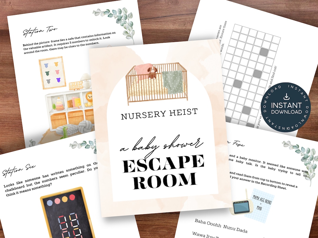 Baby Shower Escape Room at Home Escape Room for Adults Party Game Baby