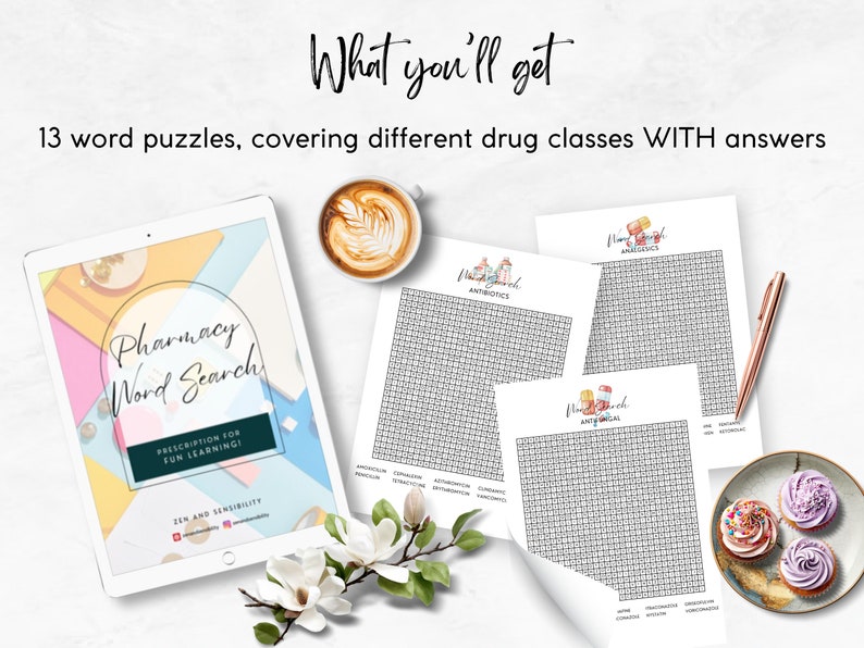 Printable Pharmacy Word Search Pharmacy Week Games Printable Etsy