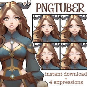 Fille guerrière de la forêt PNGtuber | Avatar unique | Thème Mythique | Avatar en streaming | Secousse | Discorde | Youtube | Prêt à l'emploi