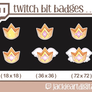Bit & Sub Badges {Gold Celestial Crown} | Sub Badges | Bit Badges | Loyalty Badges | Twitch