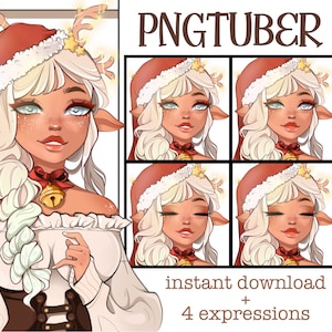 Christmas Girl PNGtuber | Blonde PNGtuber | Streaming Avatar | Twitch | Discord | Youtube | TikTok | Cute | Ready to Use