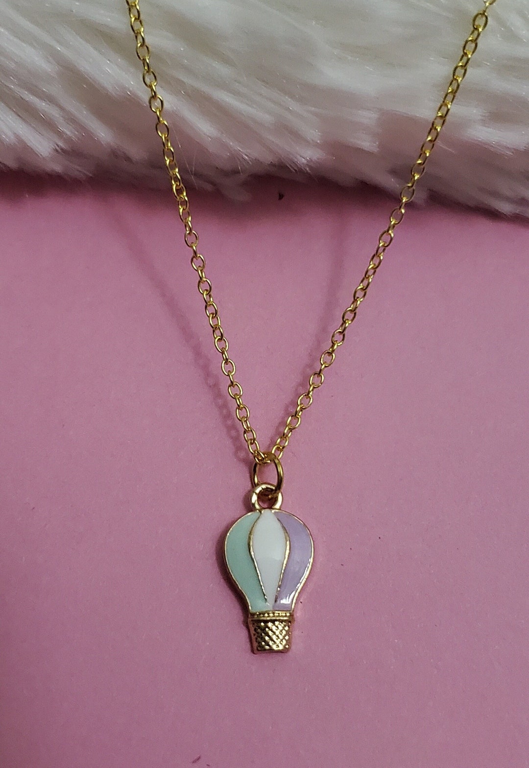 Hot Air Balloon Necklace Hot Air Balloon Jewelry Gift Etsy