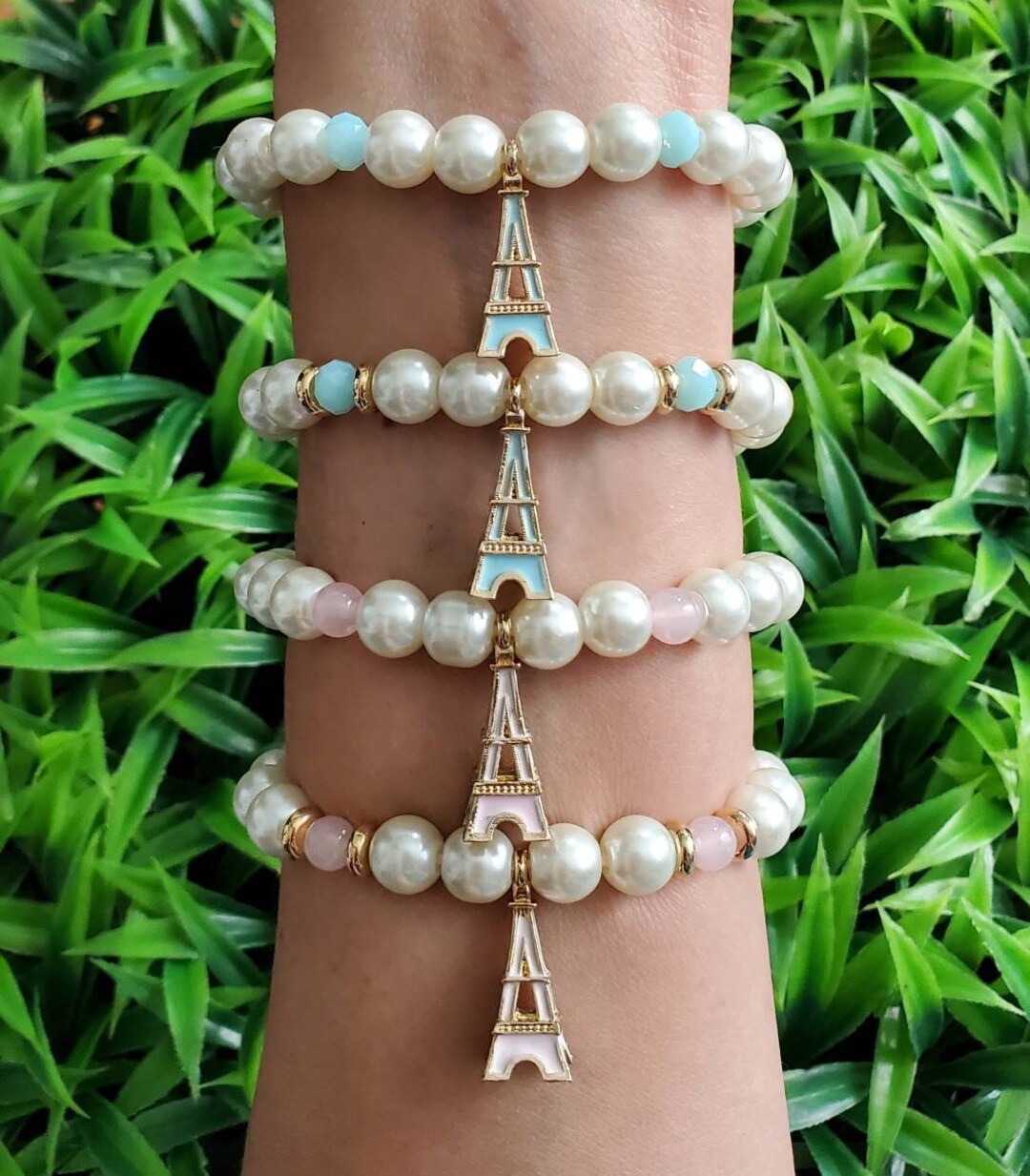 Eiffel Tower Bracelets, Paris Bracelets, Beaded Bracelets, Gift, Eiffel Tower Jewelry, Paris