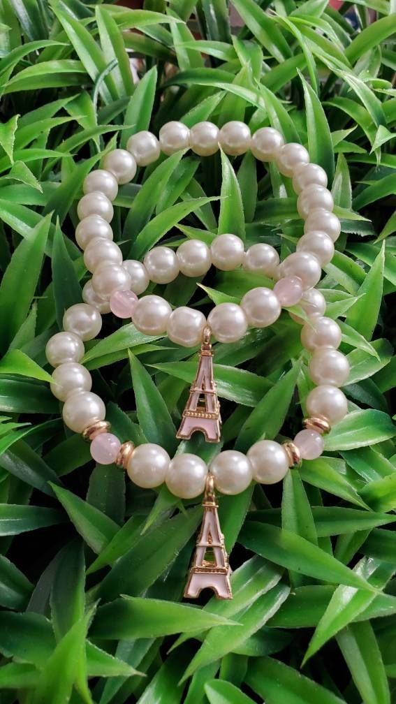 Eiffel Tower Bracelets, Paris Bracelets, Beaded Bracelets, Gift, Eiffel Tower Jewelry, Paris