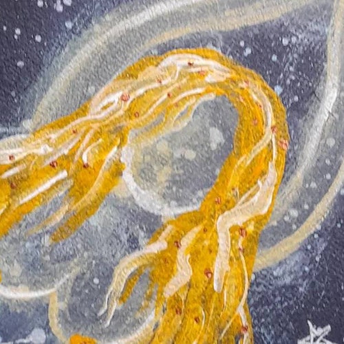 Galaxy Triple Goddess acrylic painting Moon Goddess painting A4 acrylic pagan shops art alter decorative art bedroom living room plus size curvy