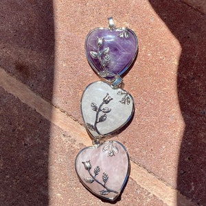 Crystal Heart Pendants