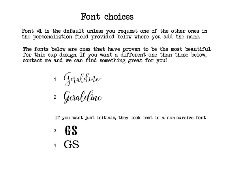 a collection of different fonts, each with its own unique design and appearance. The fonts are described as the most beautiful for this cup design, and they are presented in a non-cursive font. The image is not a single image but rather a collage of multiple images showcasing the variety of fonts available.