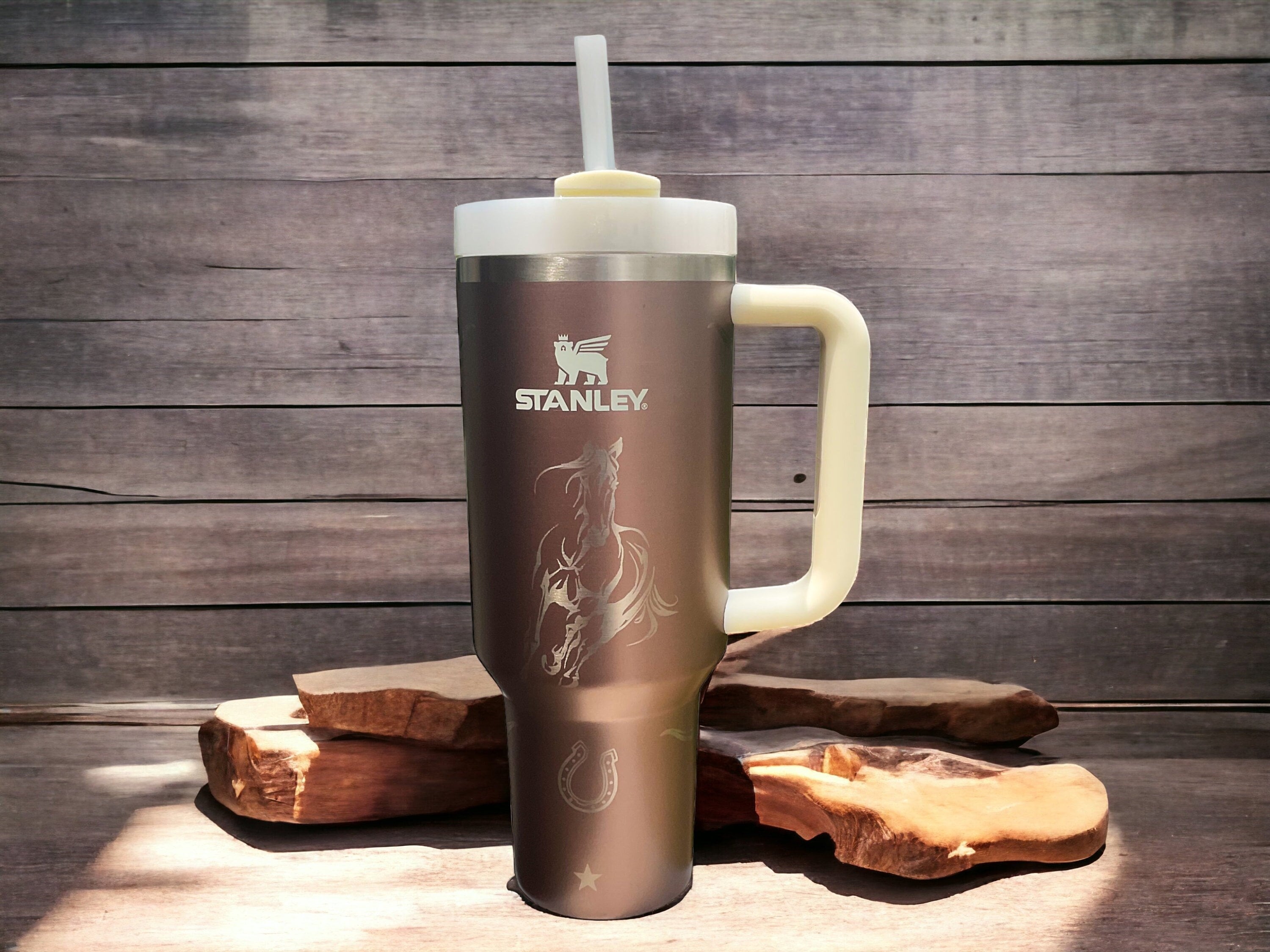 Logo 40 oz. Hanley Straw Handle Tumbler