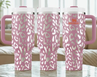Leopard Print Engraved Stanley Tumbler: 40 oz  Adventure Quencher