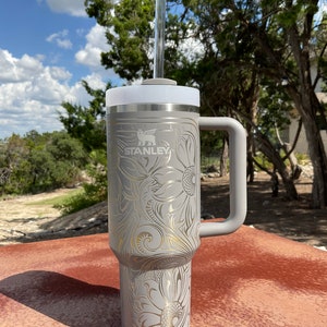 Stanley Western Tooled Saddle Engraved Adventure Quencher 40 oz Tumbler