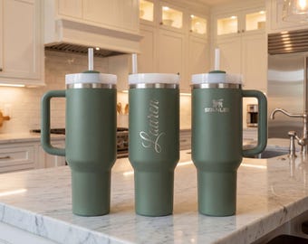 Personalized Name Engraved Stanley Adventure Quencher 40 oz Tumbler