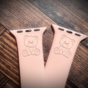 Teddy Bear Engraved  Watch Band 38/40/41 mm 42/44/45 mm Series 1,2,3,4,5,6,7,8,9,SE,SE2 Apple Watch Compatible