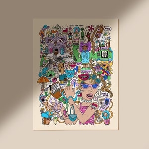 Mind ur Business - Digital Art Print Wall Hanging Poster