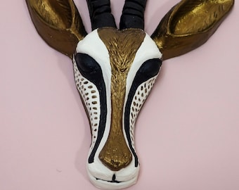 Paper Mâché Gazelle head wall mount, Ola