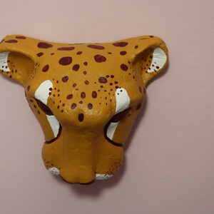 Paper Mâché Cheetah Head Wall Mount, Ella - Etsy