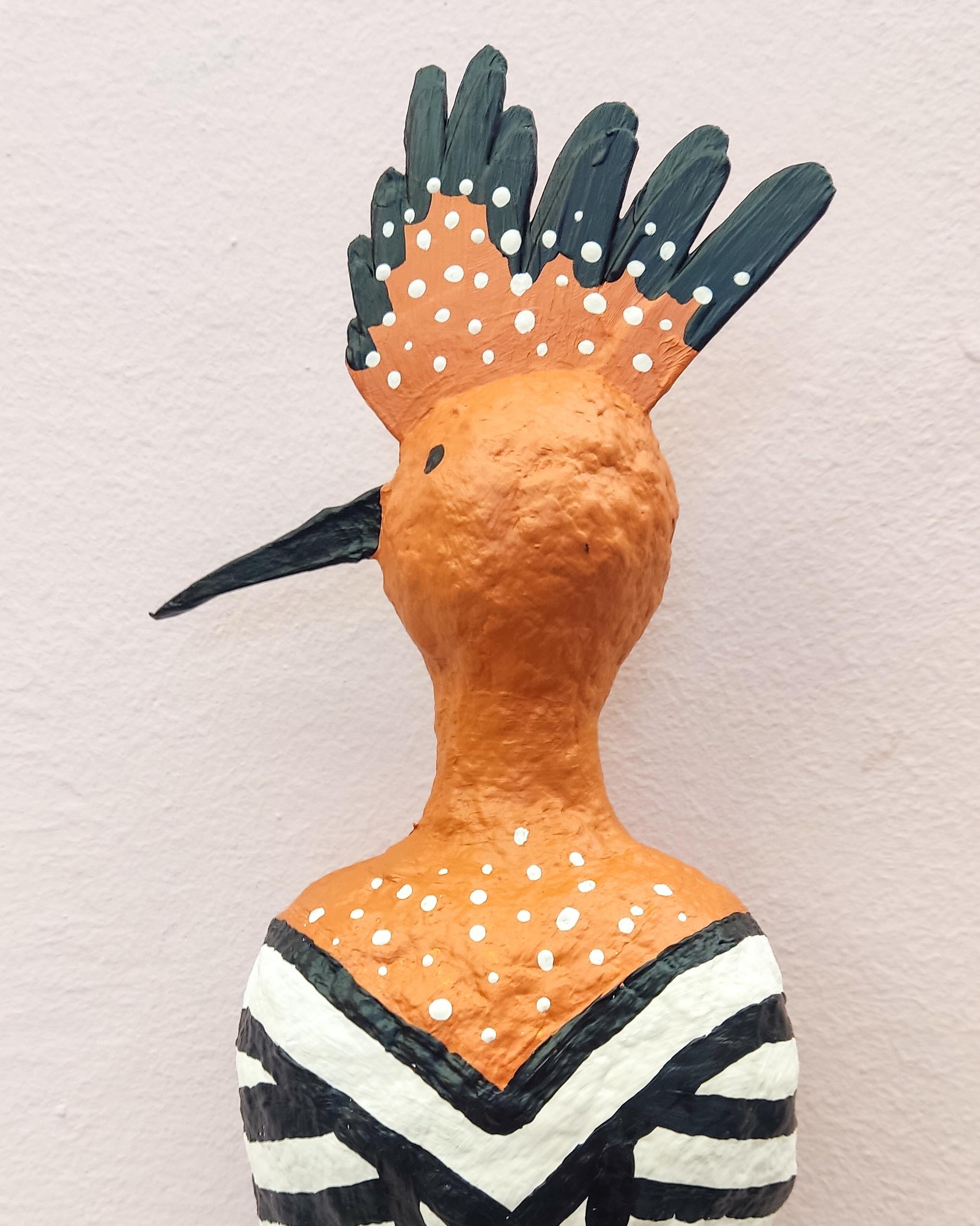 Paper Mâché Wall Mount Hoopoe Bird, Alex - Etsy