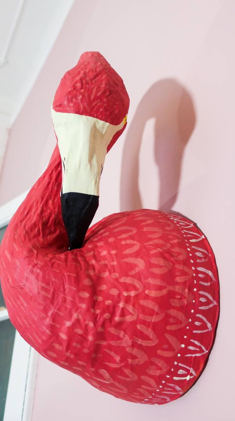 Paper Mâché Flamingo Head Piper Etsy