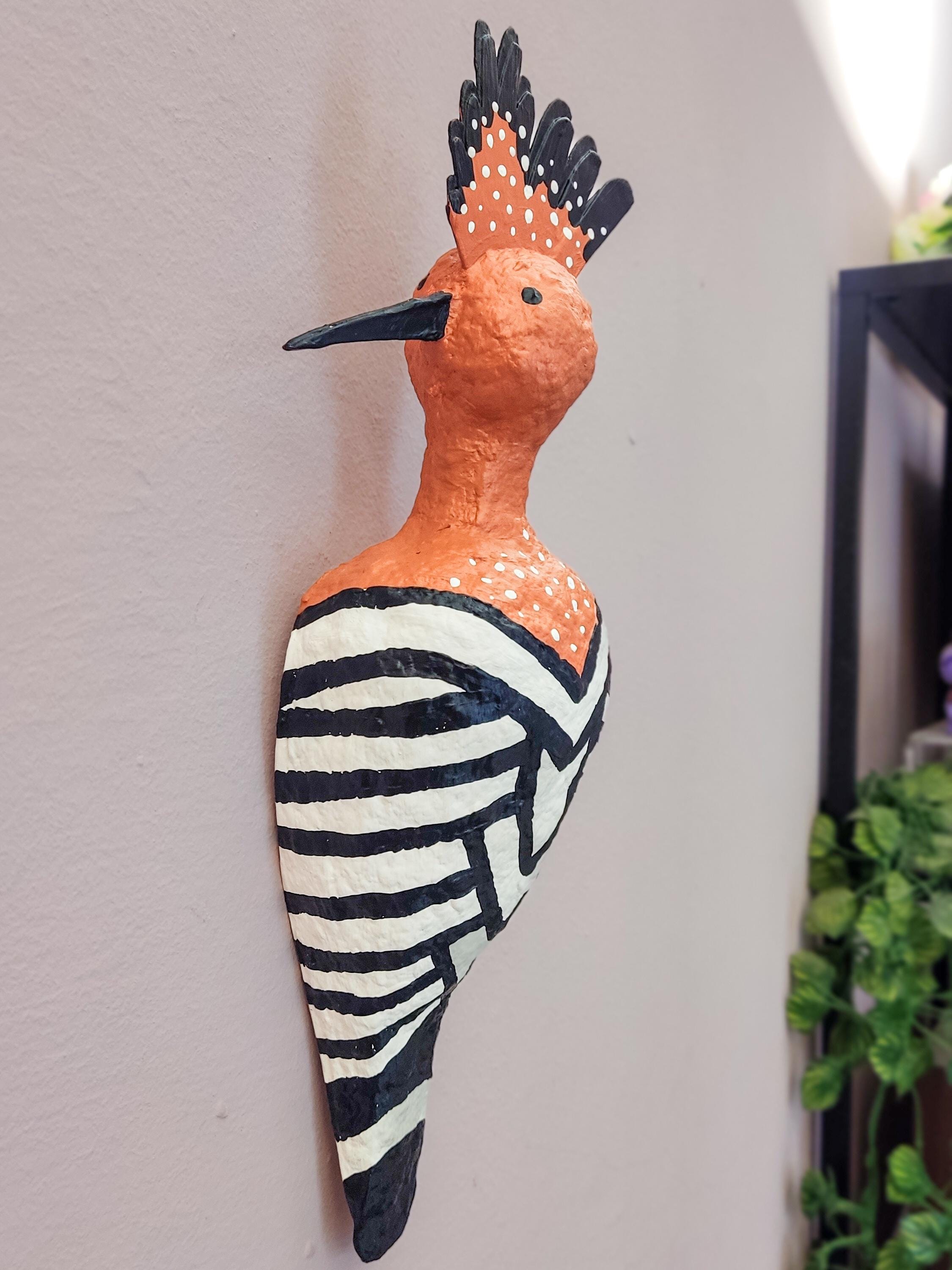 Paper Mâché Wall Mount Hoopoe Bird, Alex - Etsy