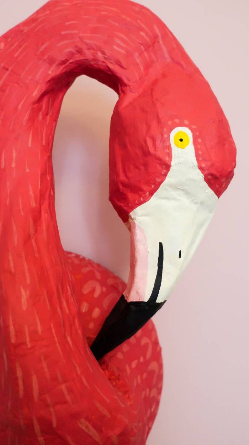 Paper Mâché Flamingo Head, Piper Etsy