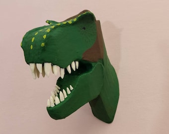 Paper Mâché T-Rex head, Ralf