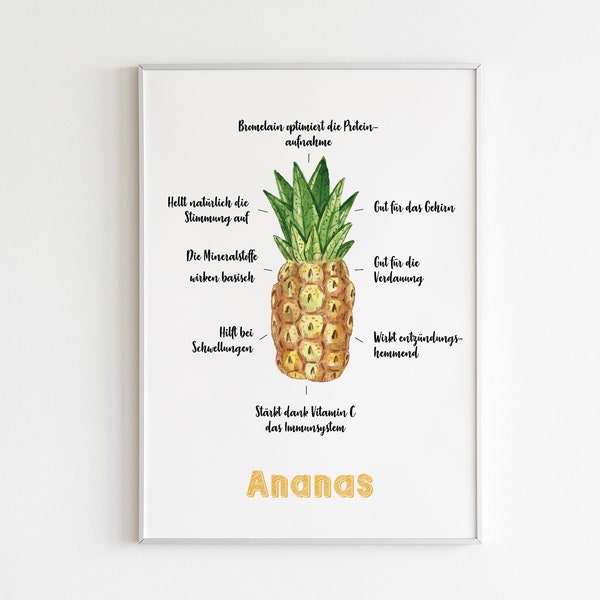 Küchen Bild Geschenkidee | Ananas Fakten