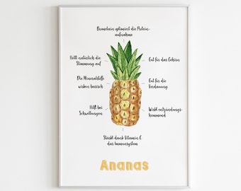 Küchen Bild Geschenkidee | Ananas Fakten