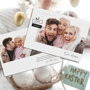 Osterkarte "Frohe Ostern" personalisiert mit Fotos und Text | Grußkarte der Familie | Postkarte Ostergruß