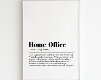 Home Office Poster, humorvolle und lustige Arbeitsplatzdekoration, Homeoffice Bild, Home Office Wandkunst