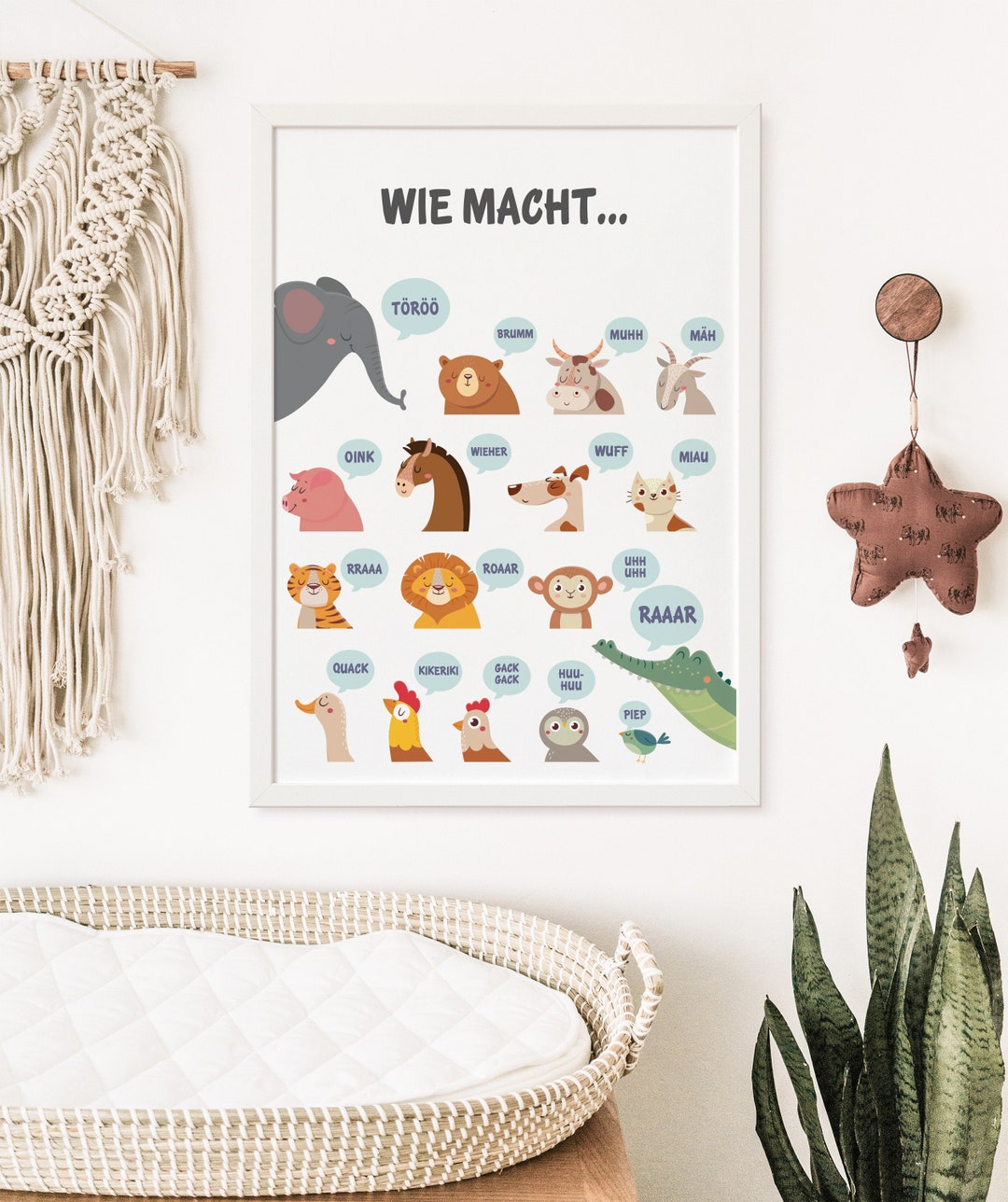 Animal Sounds Learning Posters for the Nursery Easy Learning - Etsy