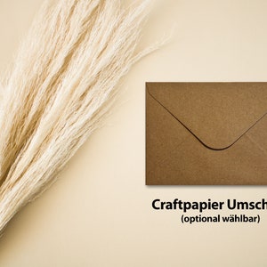 Craftpapier Umschlag optional wählbar in braun