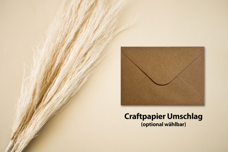 Craftpapier Umschlag optional wählbar in braun