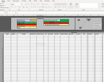 2024 Crypto-handelsdagboek met geautomatiseerd dashboard en ingebouwde berekeningen Excel - Geschikt voor daghandel / swingtrading / positiehandel