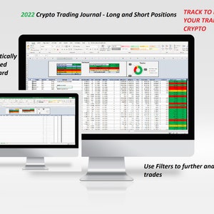 2024 Crypto Trading Journal for Long/Short Trades - Automated Dashboard W/ Built-in Calculation - Risk/Strategy - Day/Swing/Position Trading