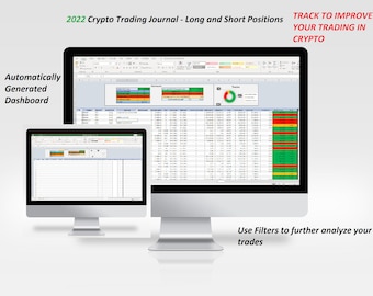 Diario de trading de criptomonedas 2026 para operaciones largas y cortas: panel automatizado con cálculo integrado, riesgo y estrategia, trading intradía, swing y de posición.