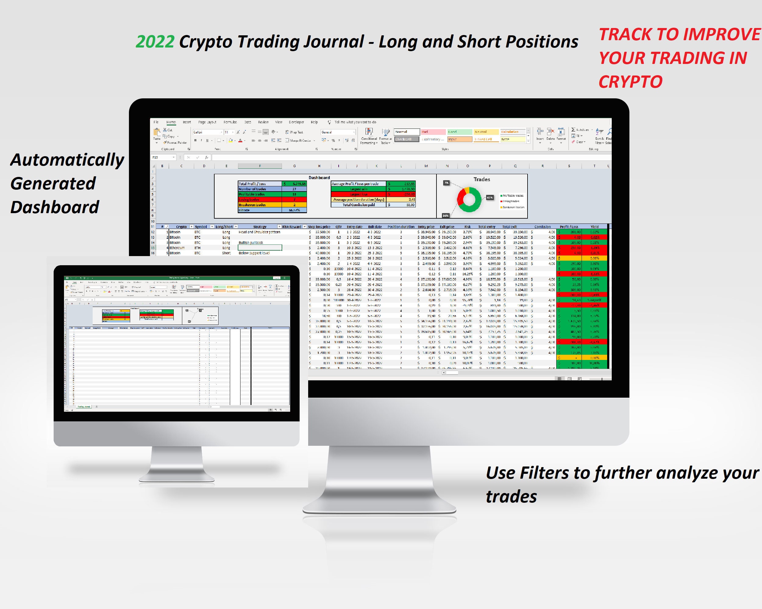 2025 Crypto Trading Journal for Long/short Trades - Automated Dashboard W/  Built-in Calculation - Risk/strategy - Day/swing/position Trading - Etsy  Israel