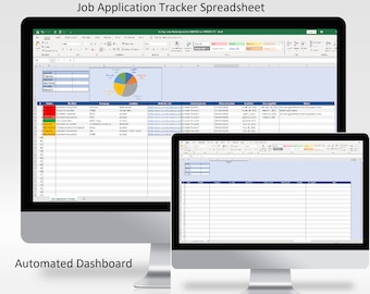 Hoja de cálculo de seguimiento de solicitudes de empleo 2026 con panel automatizado (Microsoft Excel/Hojas de cálculo de Google) Plantilla de búsqueda de empleo para el trabajo de tus sueños