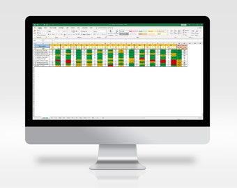 Hoja de cálculo de seguimiento de hábitos con panel automatizado -Plantilla eficaz para realizar un seguimiento del progreso mensual -Microsoft Excel/Google Sheets -Personalización