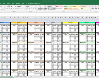 Plantilla de hoja de cálculo para el seguimiento de ejercicios de fitness 2026. Propósito de Año Nuevo: Registro de ejercicios (Hojas de cálculo de Excel/Google) y Planificador de horarios de cardio y levantamiento de pesas.