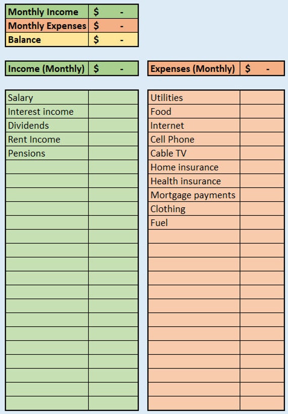 Simple Personal Income Statement Simple Personal Income Statement